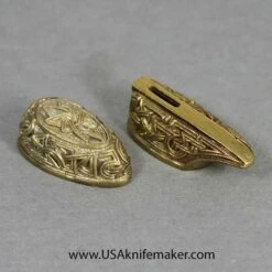 Guard & Pommel Set- Celtic Theme #17- Bronze - Guard 1.57x.75x .55, Pommel 1.38x.75x.55