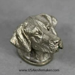 Pommel- German Shorthair Pointer- Silver - 1 1/8" X 15/16"