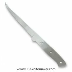 Fillet Knife Blade Blank 001 - 9Cr18MoV Stainless Steel - 12 1/2" OAL (New Design!)