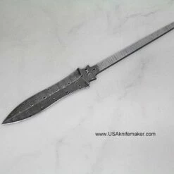 Dagger With Hidden Tang And Big Belly - Ladder Pattern Damascus