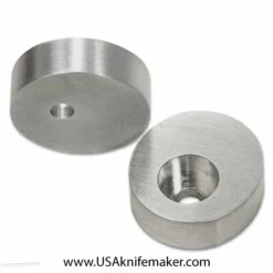 Pommel Flat - 1.17"L X 1.08"W X .37Th, Large Hole On Back .5", Small Hole On Front .2"