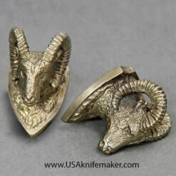 Pommel- Ram Head- Bronze 1.12x1.52x.95"