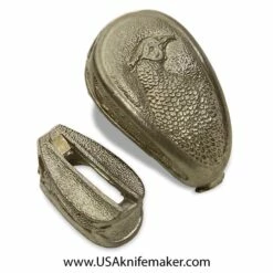 Guard & Pommel Set- Pheasant- Silver - Guard .61x1.04x 0.62, Pommel .45x1.52x.94"