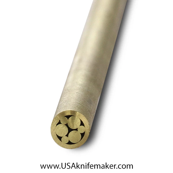 Mosaic - USA KMS Brass Mosaic Pin For Knife Handle #102-1- 1/4" Diameter