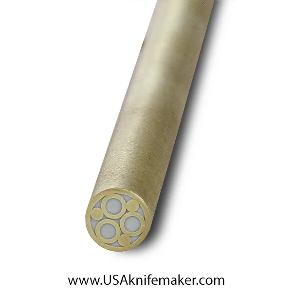 Mosaic - USA KMS Brass Mosaic Pin For Knife Handle #108-6 - 1/4" Diameter
