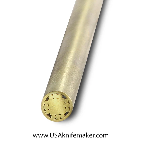 Mosaic - USA KMS Brass Mosaic Pin For Knife Handle #119- 1/4" Diameter