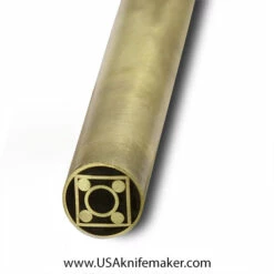 Mosaic - USA KMS Brass Mosaic Pin For Knife Handle #177- 3/8" Diameter