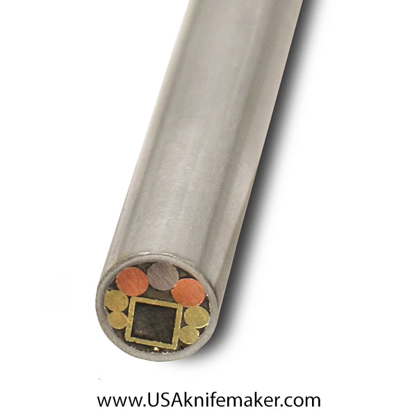 Mosaic - USA KMS Stainless Steel Mosaic Pin For Knife Handle #381 -3/8" Diameter