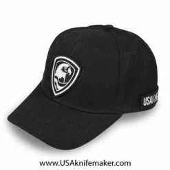 Baseball Hat- USA Knifemaker Shield- Black