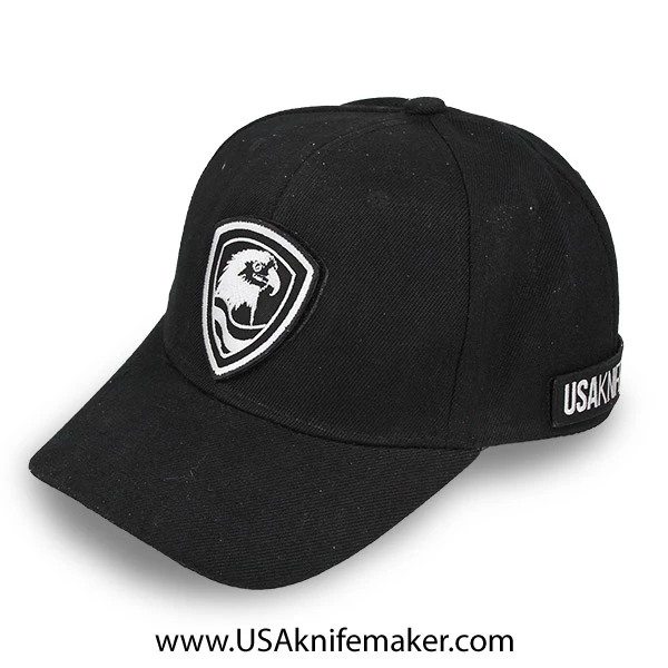 Baseball Hat- USA Knifemaker Shield- Black